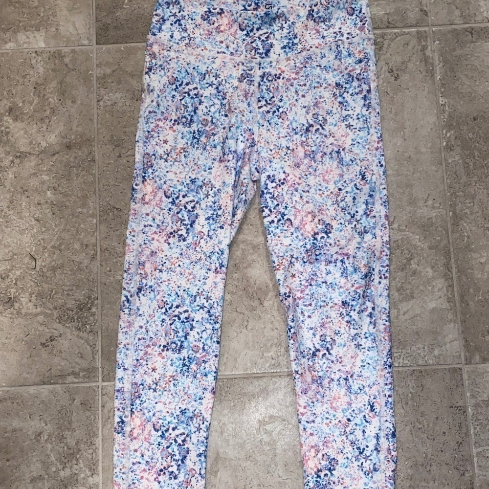 Gap fit Women's xsmall workout leggings colorful confetti print